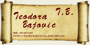 Teodora Bajović vizit kartica